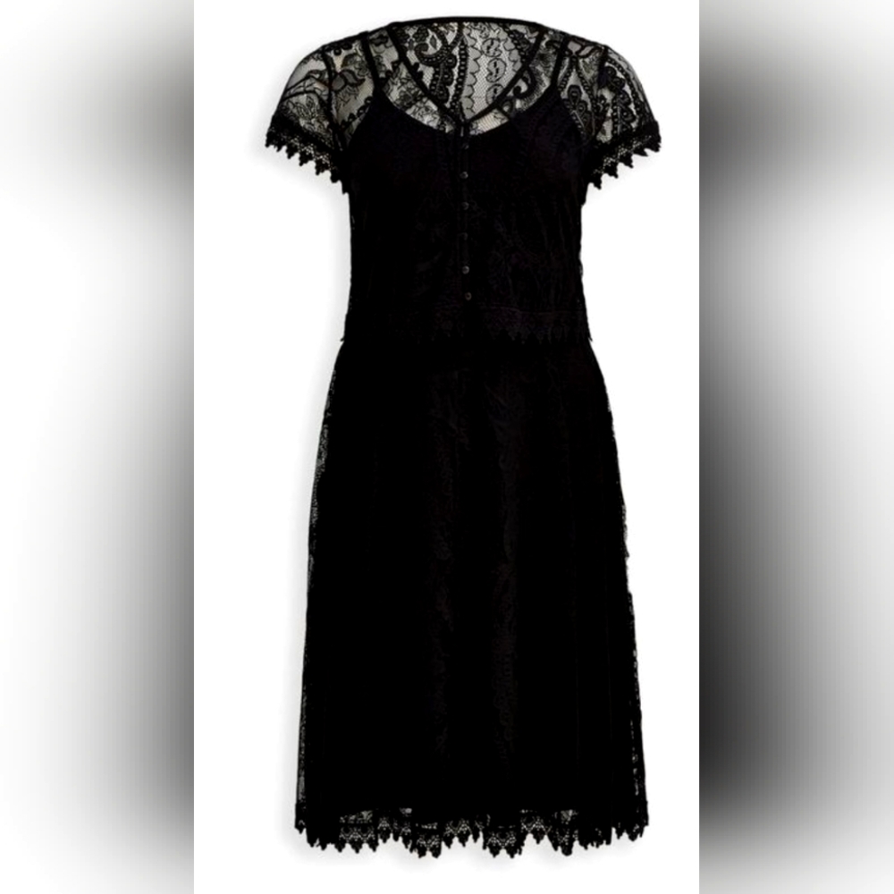 Torrid 2, 2 piece black lace midi dress